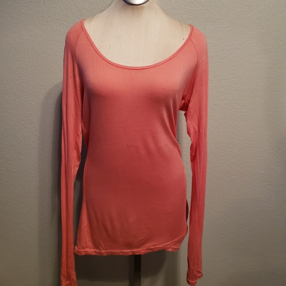 Peach long sleeve shirt